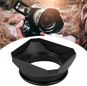 Lens Hood, Camera Lens Shade, Aluminum Alloy   Plastic 6.5 X 5.7 X 2.6cm for Mirrorless Cameras (58MM)