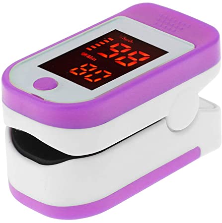 Fingertip Pulse Oximeter, LED Digital Display Oximeter for Gauging Pulse Rate Blood Oxygen Saturation Ward Monitoring Home Health Care 2.6~3.6 V (5 Colors)
