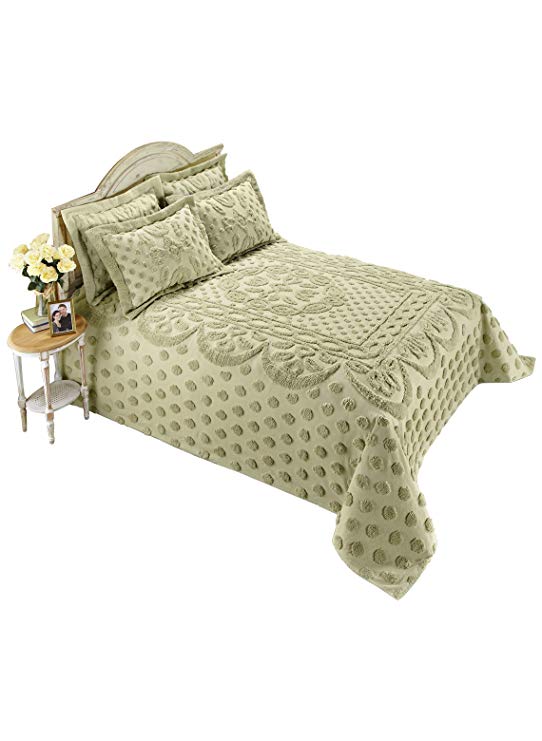 Carol Wright Gifts Chenille Bedspread - King, Color Sage, Size King, Sage, Size King