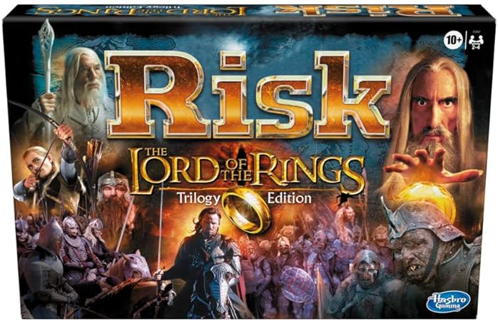 Hasbro Gaming Risk: The Lord of the Rings Trilogy Edition, Strategy Board Game for Ages 10 and Up for 2-4 Players, Multicolor, One Size