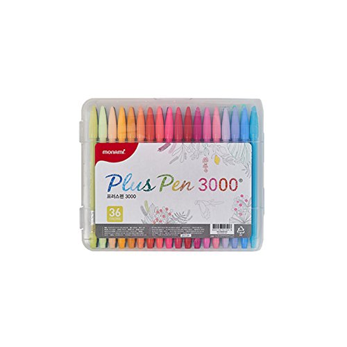 Monami 3000 PLUSPEN Color Pen, Set of 36, Assorted