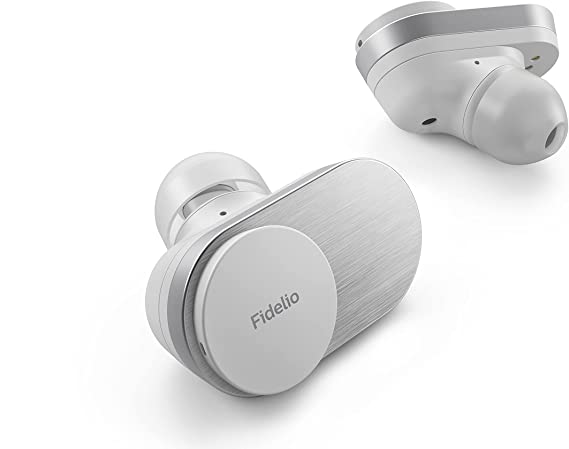 Philips Fidelio T1 True Wireless Headphones with Active Noise Canceling Pro , Audiophile Quality, White