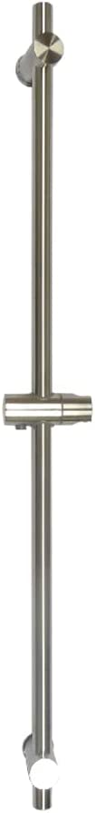 Extra Long Brushed Stainless Steel Shower Riser Rail And Bracket - 99cm Long - Both Brackets Adjustable - UK Seller