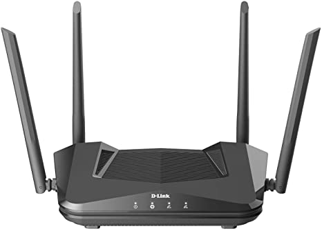 D-Link AX1500 Mesh Wi-Fi 6 Router - 802.11ax Router, Gigabit, Triple-core Processor, Dual Band, OFDMA, Voice Control with Google Assistant and Amazon Alexa (DIR-X1560)