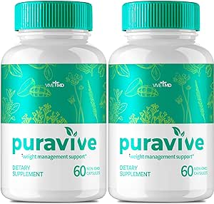 Puravive Premium Weight Management Capsules, Puravive Exotic Rice Method Advanced Formula with 60 Non-GMO Capsules, Featuring Garcinia Cambogia, Mango Fruit Powder & Raspberry Ketones Extract (2 Pack)