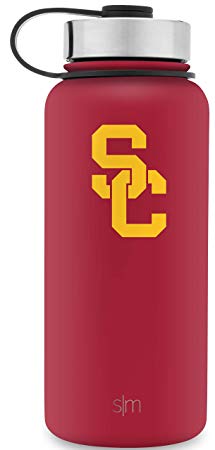 Simple Modern 32oz Summit Water Bottle - USC Trojans Vacuum Insulated 18/8 Stainless Steel Travel Mug - USC