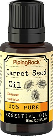 Piping Rock Carrot Seed 100% Pure Essential Oil 1/2 oz (15 ml) Dropper Bottle Daucus Carota Therapeutic Grade
