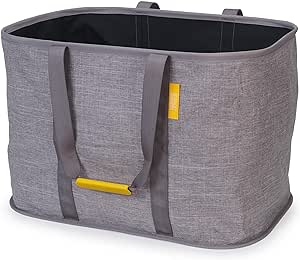 Joseph Joseph Hold-All Max Collapsible 55L Washing Laundry Basket Bag, Durable Fabric, Moisture Resistant, Grey