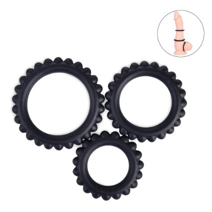 Utimi 3 Sizes Silicone Cock Rings for Longer Erections