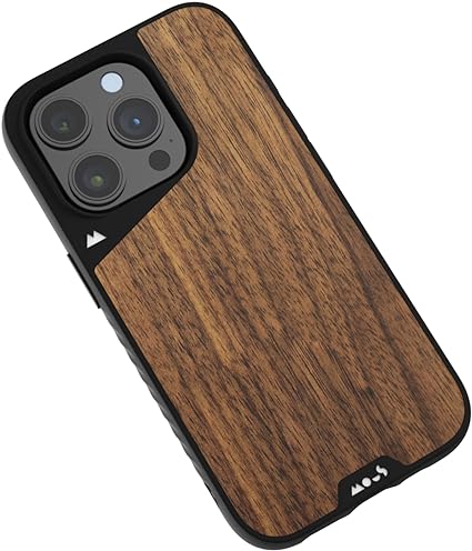 Mous Case for iPhone 15 Pro Max MagSafe Compatible - Limitless 5.0 - Walnut - Protective iPhone 15 Pro Max Case - Shockproof Phone Cover