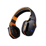 2015 New Versionversiontech Bluetooth 40 Wireless Stereo NFC Noice Isolating Gaming Headphones Headsets - Over Ear Cordless Headphones with 35mm Wired Audio In NFC Tap to Connect and Built-in Microphone Which Is Compatible with Smartphones Laptops Tablets Not Compatible with Ps4ps3 and Xbox 360mic Is Not Available for Ps4ps3 and Xbox 360 - Black and Orange