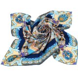 Large Silk Scarf by Grace Scarves - Divine Mandala Sunburst Twill A Splash of Elegance for Any Style