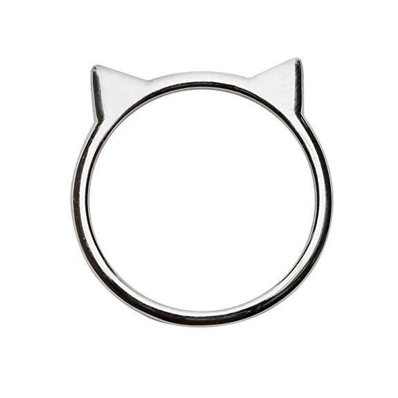 Cat Ear Ring in Sterling Silver by Silver Phantom Jewelry