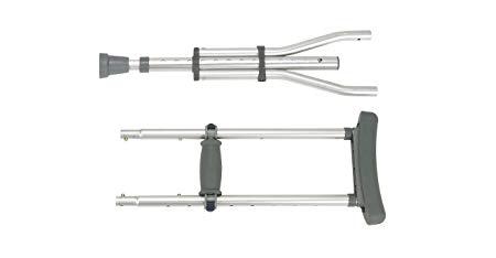 Drive Medical Knock Down Universal Aluminum Crutches, Silver