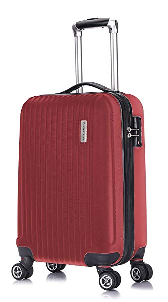 TravelCross Berkeley Classic 21'' Carry On Lightweight Hardshell Spinner Luggage - Red