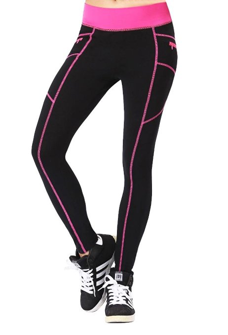 Neonysweets Womens Legging Sports Workout Tights Running Yoga Pants Trousers