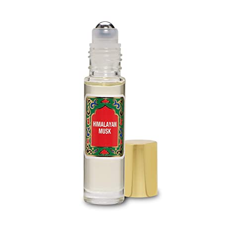 Himalayan Musk Perfume Oil Roll-On - Himalayan Musk Fragrance Oil Roller (No Alcohol) Perfumes for Women and Men by Nemat Fragrances, 10 ml / 0.33 fl Oz