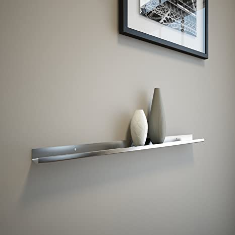 Stainless Steel Floating Ledge/ Ultra Shelf/ Art Display / Picture Ledge / Modern 2" Deep (2 FT Long by 2" Wide)