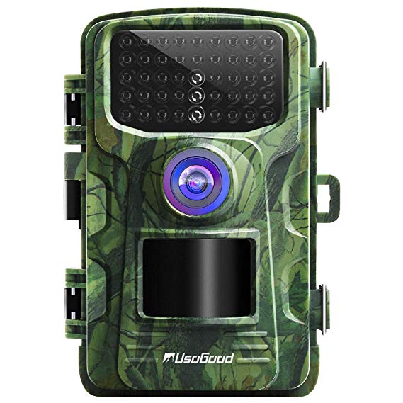 usogood Trail Camera 14MP 1080P No Glow Game Hunting Camera with Night Vision Motion Activated IP66 Waterproof 2.4" LCD for Outdoor Wildlife, Garden, Animal Scouting and Home Security Surveillance