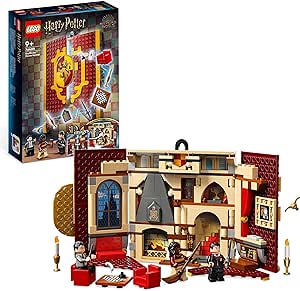 LEGO 76409 Harry Potter Estandarte de la Casa Gryffindor, Sala Común del Castillo de Hogwarts o Cuadro de Pared, Juguete de Viaje, Set Coleccionable