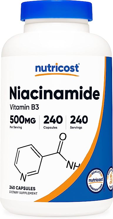 Nutricost Niacinamide Capsules - Non-Gmo, Gluten Free, Flush Free Vitamin B3 1 Bottle