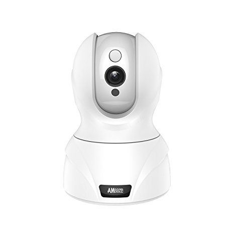 Amgaze New Version Baby Camera Pet Dog Monitor Wireless WiFi IP Surveillance Security HD 1080P Video Camera with Two-Way Talking and Infrared Night Vision 2MP White