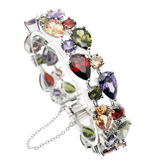 Gemstones Sets 925 Sterling Silver Peridot Amethyst Garnet Morganite