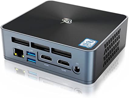 8th gen Intel i3-8109U(Up to 3.6GHz) SEi8 Beelink Mini PC, 8GB RAM 256GB Kingston M.2 NVMe SSD, Gigabit Ethernet, 4K HD, Dual HDMI, WiFi 5, BT4.0, Fan, Windows 11 Pro, Support Auto Power On