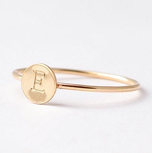 Yellow Gold Filled Initial Ring