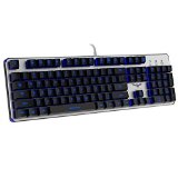 HAVIT Blue LED Backlit Wired Mechanical Gaming Keyboard with Blue Switches Blue