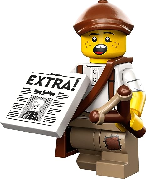 LEGO Collectable Minifigures Series 24 Newspaper Kid 71037, Multicolored