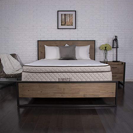 Elements Latex by Dreamfoam Bedding- Willow 12" Eurotop Latex Mattress, King-Firm