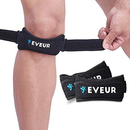 Patellar Tendon Strap 2 Pack - Adjustable Knee Pain Relief Brace Patella Joint Stabilizer Support Compression Sleeve - Women Men Youth Kids Arthritis Tendonitis Basketball Exercise Straps