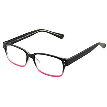 Cyxus Blue Light UV Blocking Computer Glasses, Anti Eye Strain Eyewear (Matte Gradient Pink Frame)