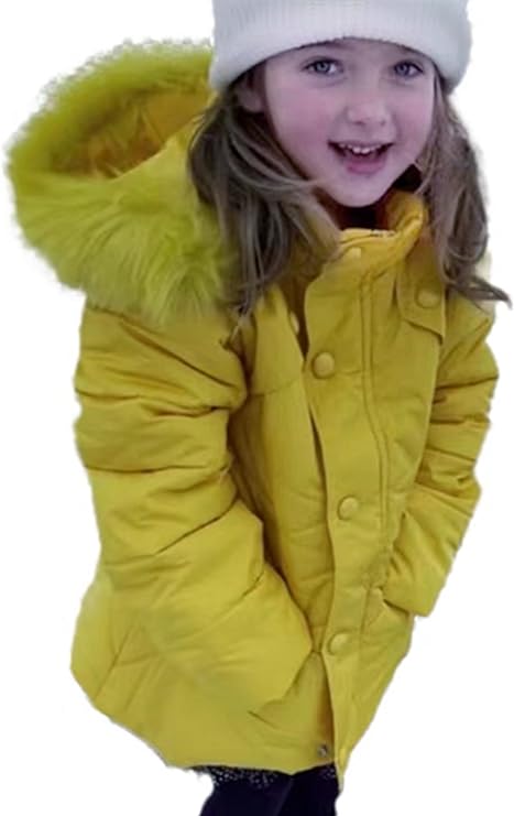 Miss Bei Girls' Winter Coat Puffer Down Coat Winter Jacket Parka Down Coat Overcoat with Fur Hood Outwear