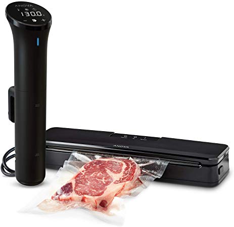 Anova Culinary | Sous Vide Precision Cooker Nano (750 Watts) & Vacuum Sealer Accessory | Bundle | Anova App Included