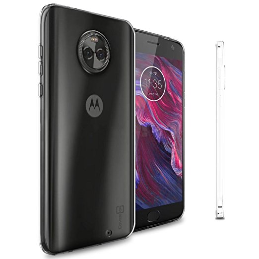 Moto X4 Case, CoverON FlexGuard Series Slim Flexible TPU Rubber Phone Cover with Micro-Dot Back for Moto X4 (Moto X 4th Gen 2017) - Clear