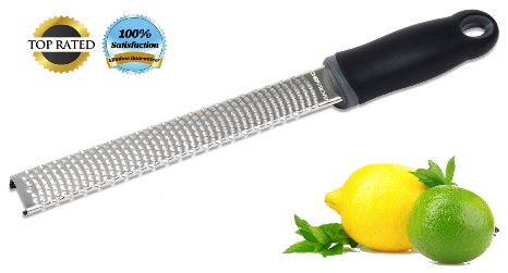 Surgical Grade Stainless Steel Cheese Grater Lemon Zester Better Than a Box Grater Safe and Light Hand Grater for Grating Vegetables Ginger Fruit Parmesan and More Dishwasher Safe Full Guarantee