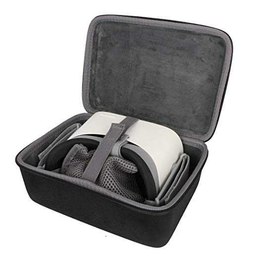 co2crea Virtual Reality Headset Case for Oculus Go VR Wireless Headset - Fits Controller and Charger (Black Case)