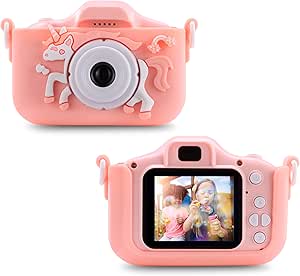 VIVITAR Kids Tech - Kids Camera 2" Screen for Joyful Moments - Snap 12MP Pics, Record 1080p HD Videos, Build in Games, Durable Drop-Proof Case, USB Rechargeable for Non-Stop Fun