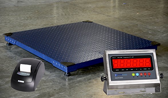 Prime Scales 10000lb/1lb 48x48 Floor Scale w/ Stainless Steel Printing Indicator