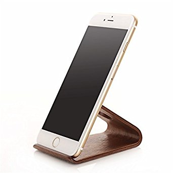 Wood iPhone Stand,VONOTO® Wooden Desk Stand Holder for iPhone 6s/6 Plus/6, Samsung Galaxy S6, Android Cell Phones, Nexus, Lumia, HTC, OnePlus (Black Walnut)