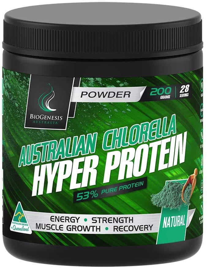 Hyper Protein, 100% Hi Protein Chlorella Powder, Chlorella Growth Factor, BCAA’s, (7.05 oz) 200g Powder, Non GMO, Free USA Shipping