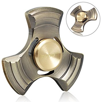 Fidget Spinner, Innoo Tech Hand Spinner, Trefoil Bronze, Super Long Spin 6-8 Minutes, 10 Bead Speed Steel Bearing, British Style Toys
