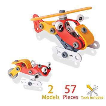 Helicopter Take-A-Part Build Toy with Tools for Kids by Elf Star