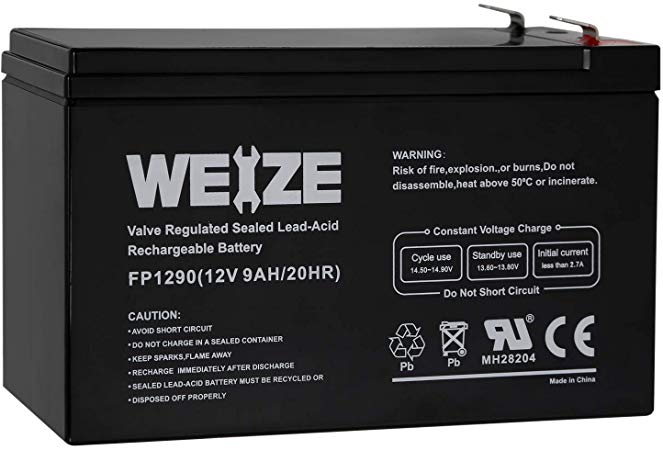 Weize 12V 9AH Battery Sealed Lead Acid (SLA) Rechargeable Replaces 12 Volt 7AH 8AH 10AH