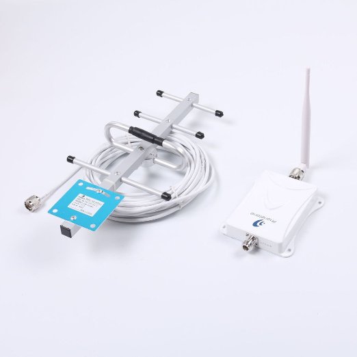 Phonetone 70dB AT&T 4G LTE 700MHz Cell Phone Mobile Booster with Whip Antenna and Directional Yagi Antenna