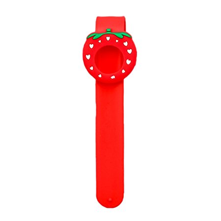 Kinven Waterproof Mosquito Repellent Click Slap Bracelet - Strawberry