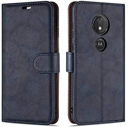 Case Collection Premium Leather Folio Cover for Motorola Moto G7 Power Case (6.2") Magnetic Closure Full Protection Design Wallet Flip with [Card Slots] and [Kickstand] for Moto G7 Power Phone Case