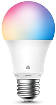 Kasa Smart Bulb, Full Color Changing Dimmable Smart WiFi Light Bulb Works with Alexa and Google Home, A19, 9W 800 Lumens,2.4Ghz only, No Hub Required, 1-Pack (KL125), Multicolor